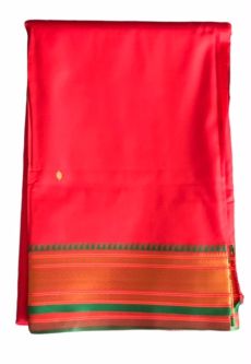 Beautiful Royal Red Soft Malai Silk Saree